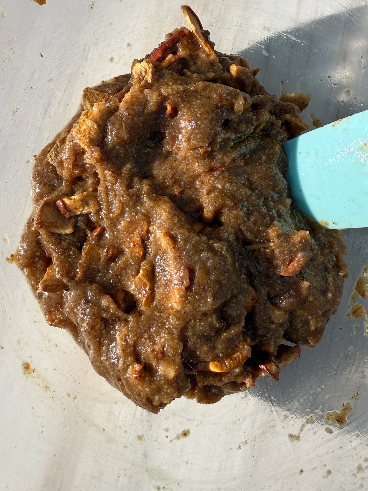 Cookie dough for paleo cinnamon apple cookies.