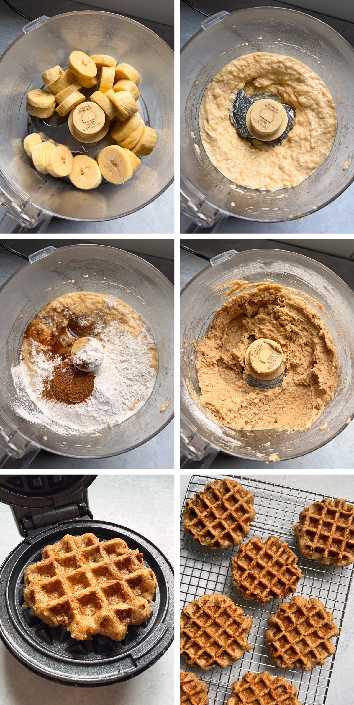 How to make plantain waffles.