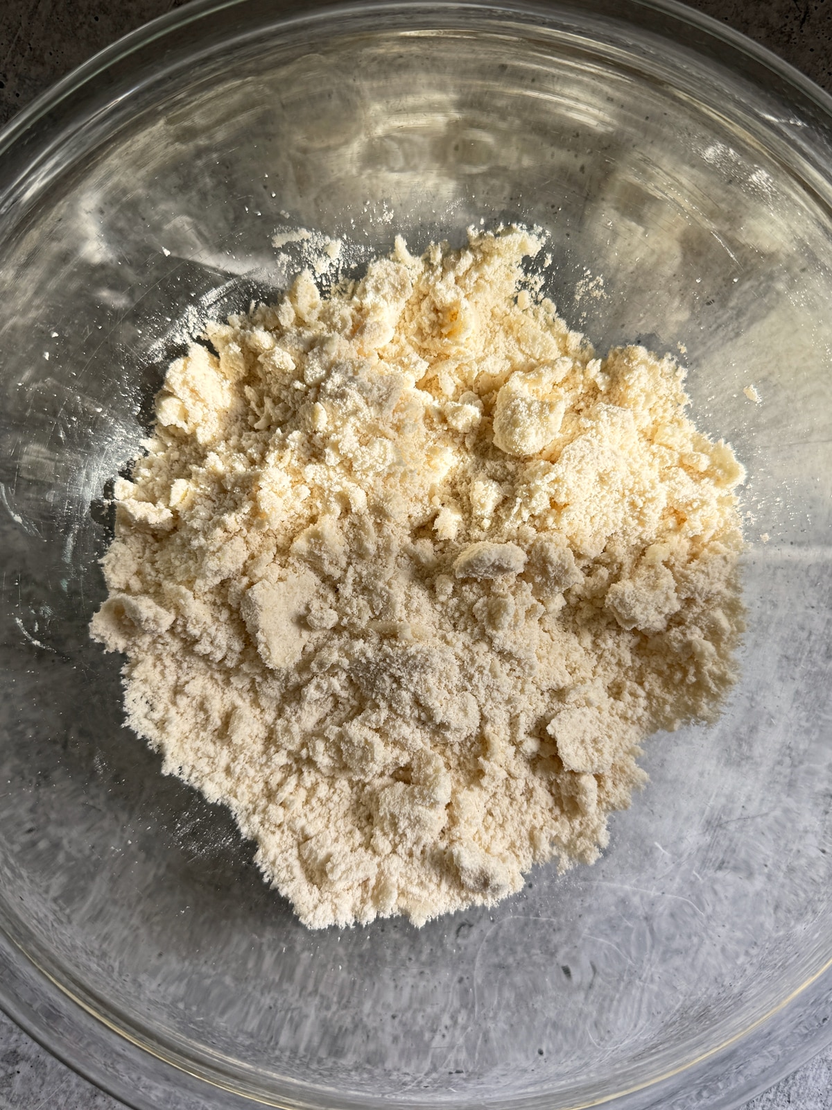 Mixed in shortening.