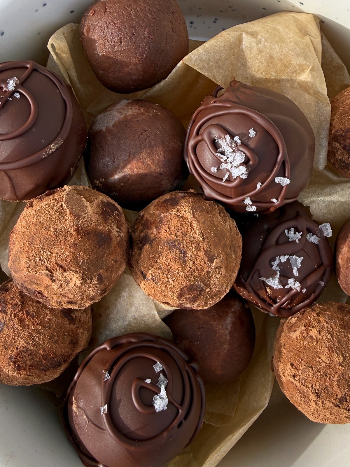 Protein balls in bowl.