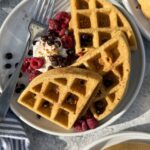 Plated waffle.