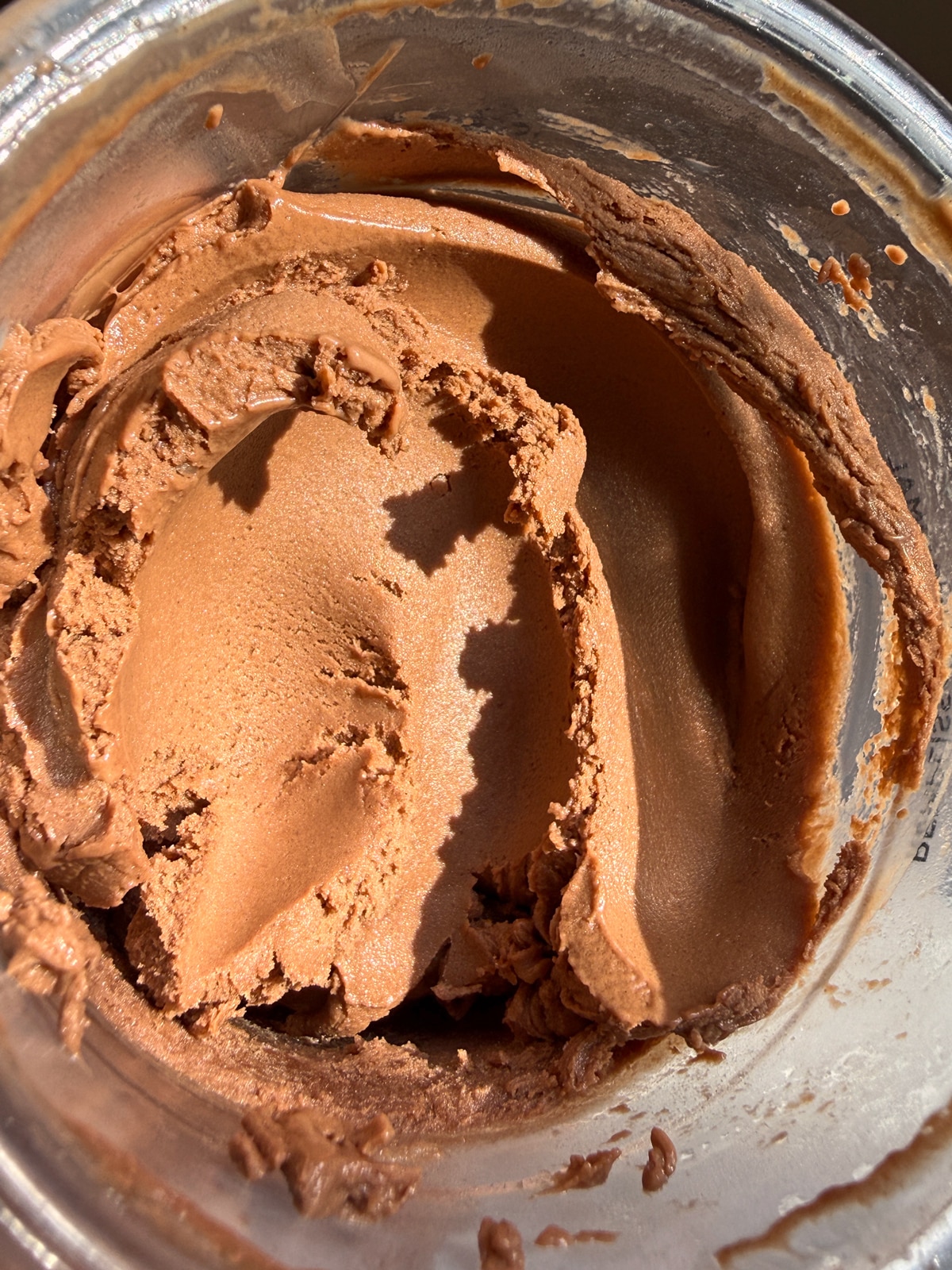 Ice cream in Creami pint.