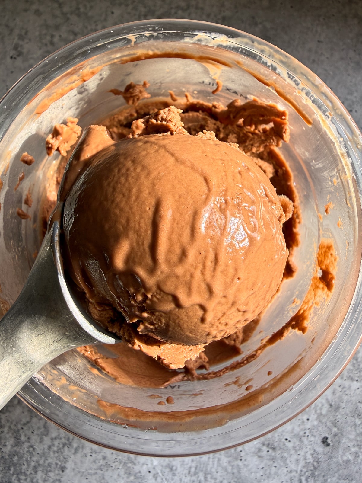 Scoop of ice cream.