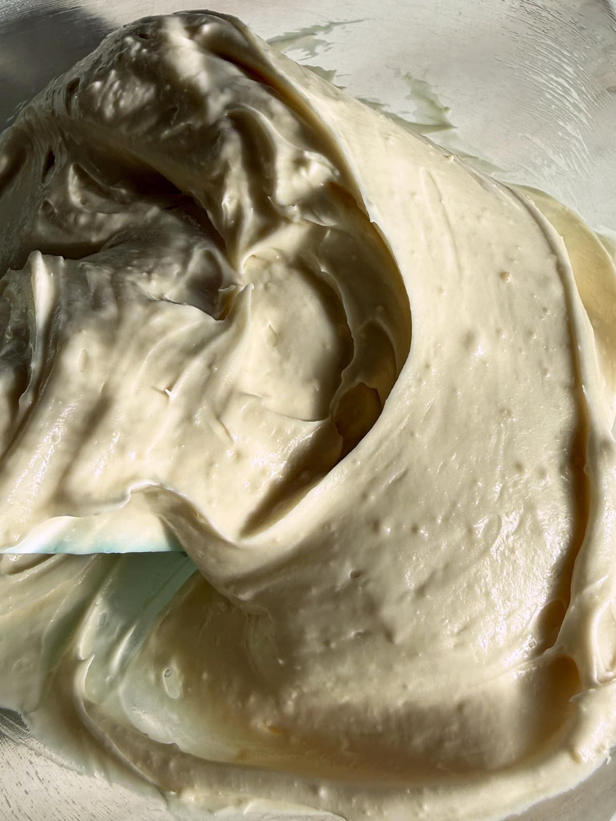Thick and creamy frosting.