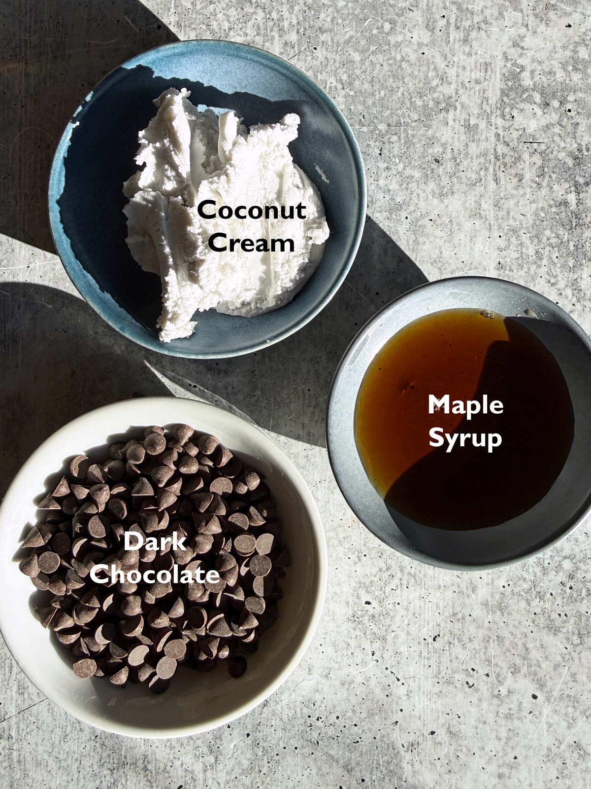 Ingredients in frosting.