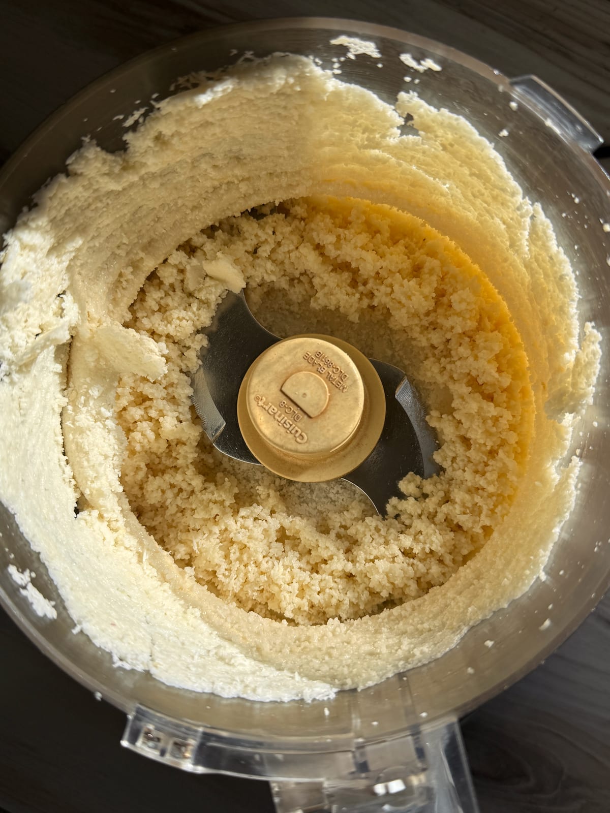 Blending the coconut butter.