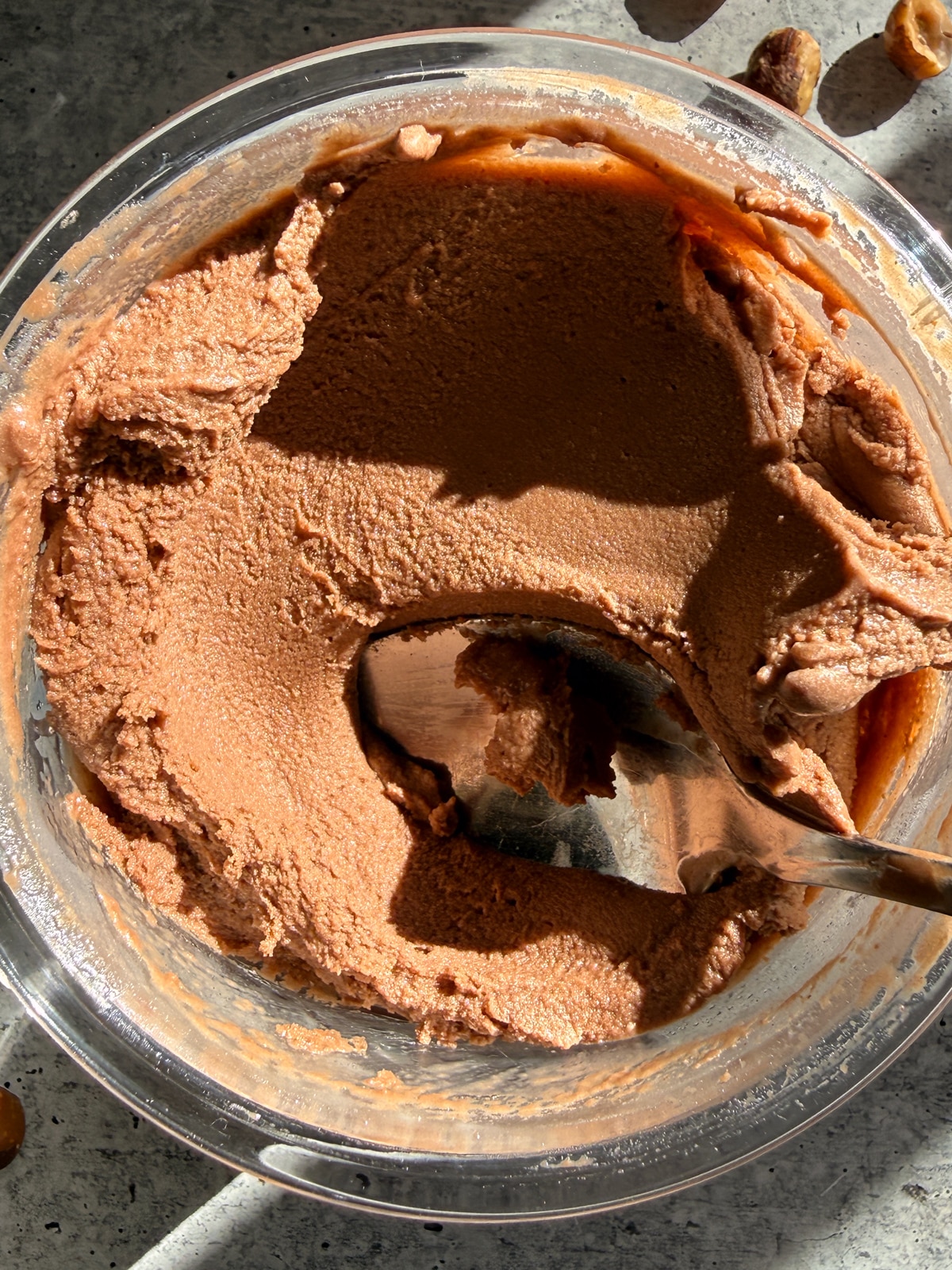 Smooth and creamy ice cream.