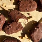 Top down view of ice cream bars.