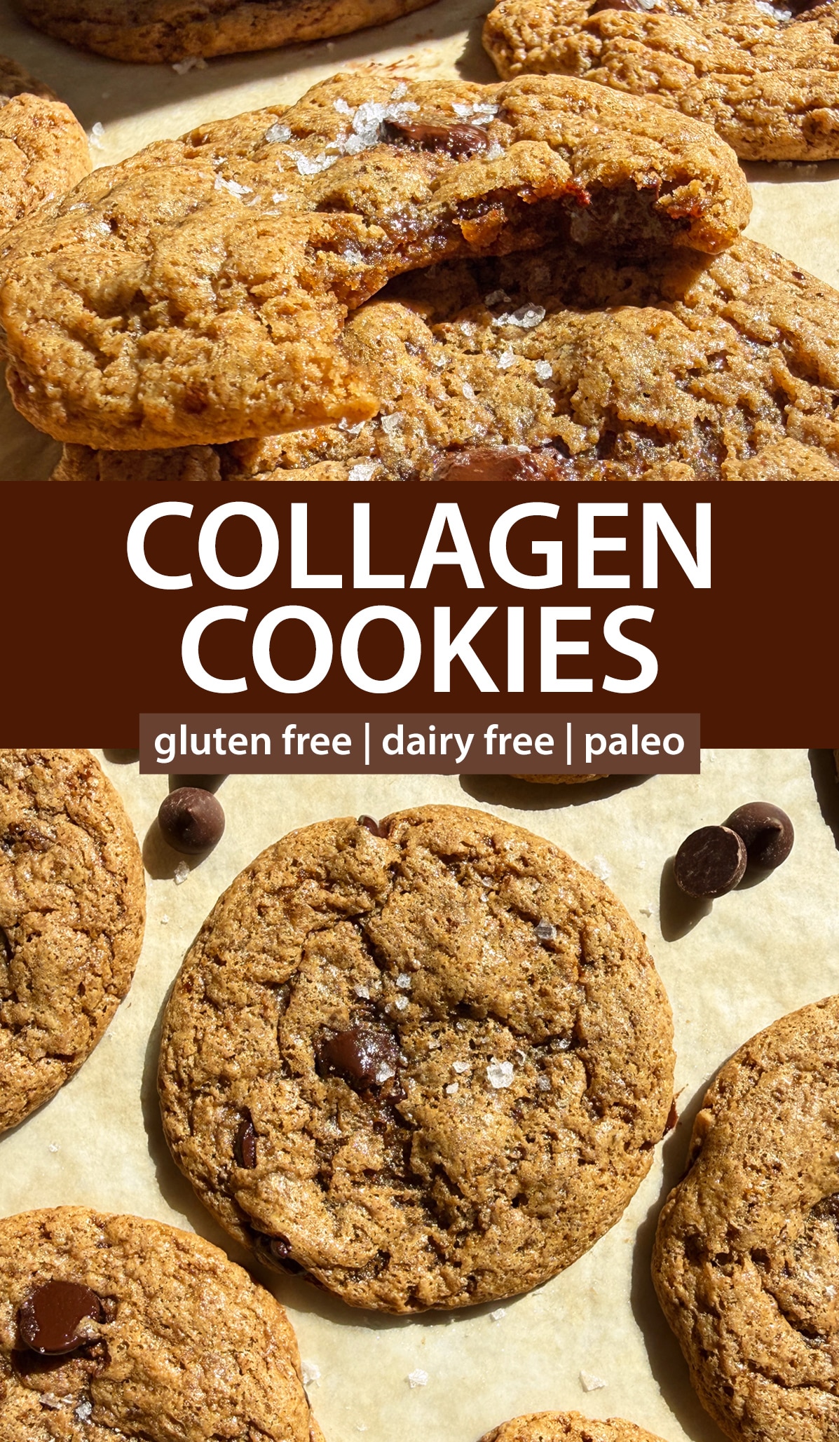 Pinterest image for collagen cookies.