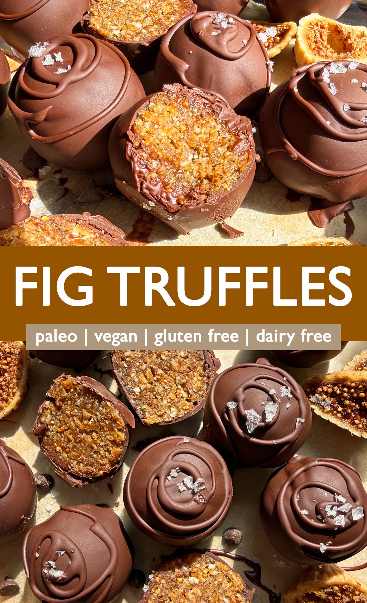 Pinterest image for fig truffles.