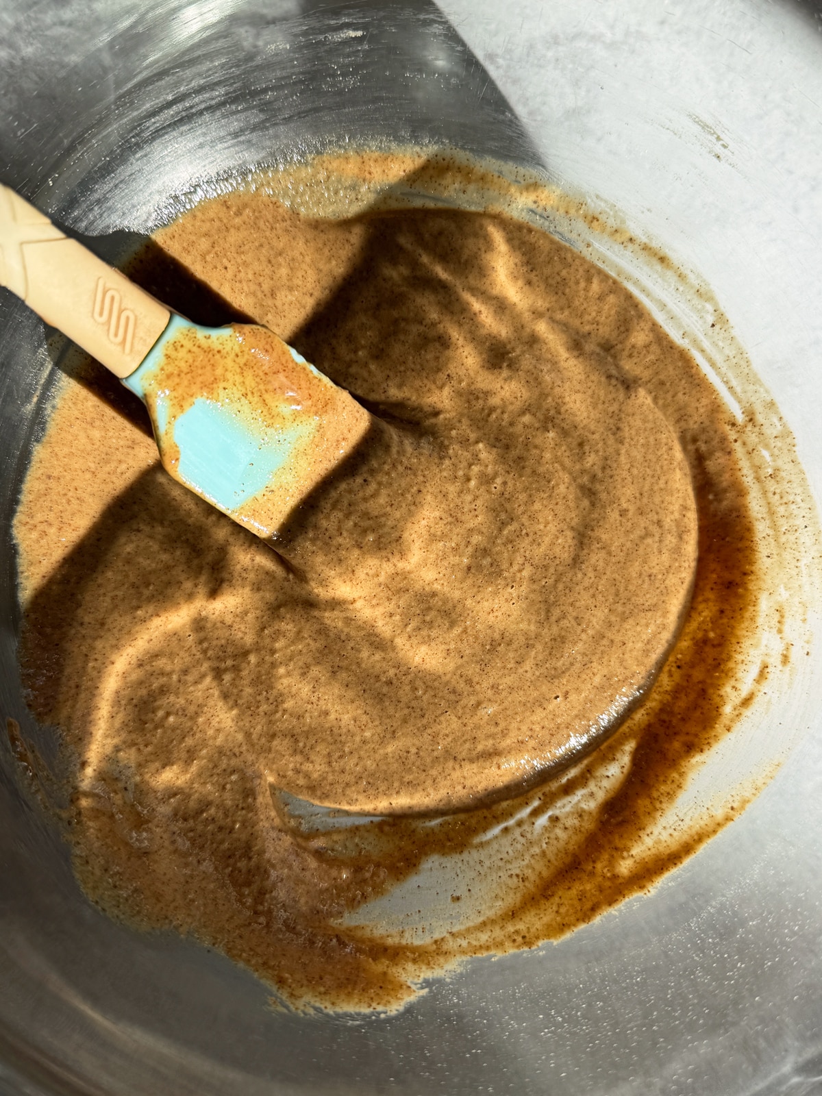 Combined almond butter, coconut butter and protein powder.