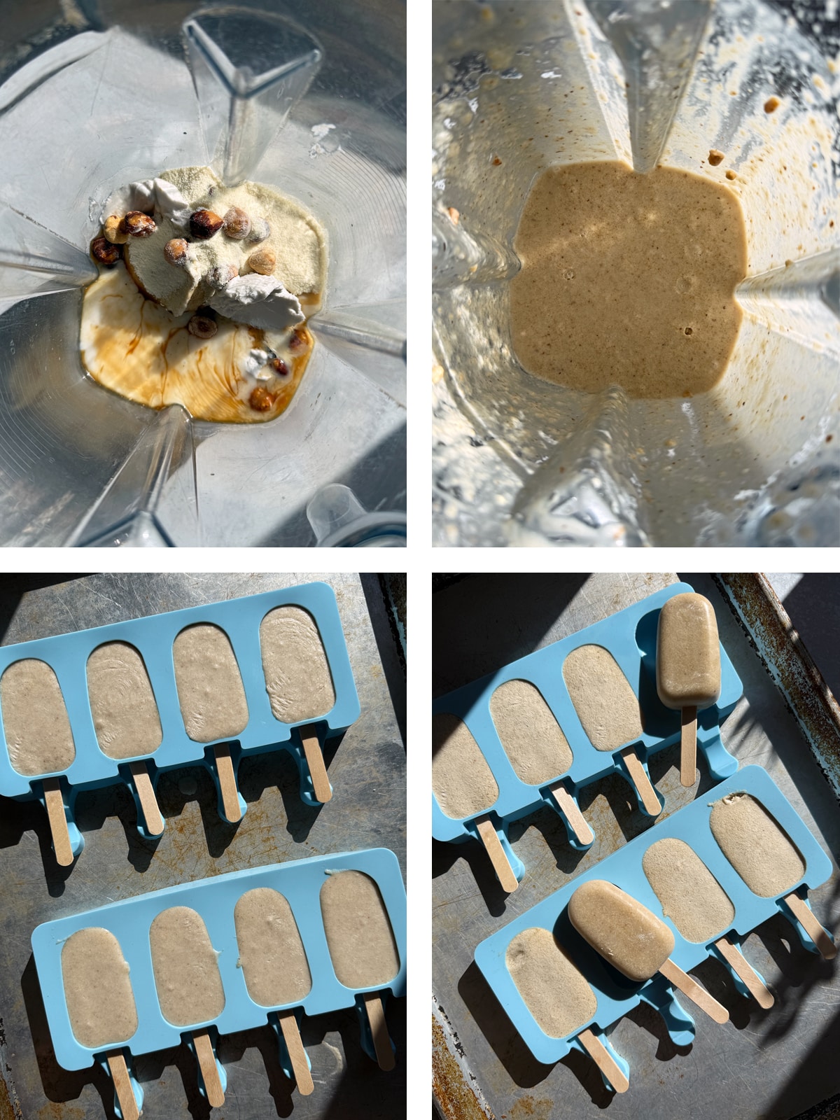 Making the filling for the ice cream bars.