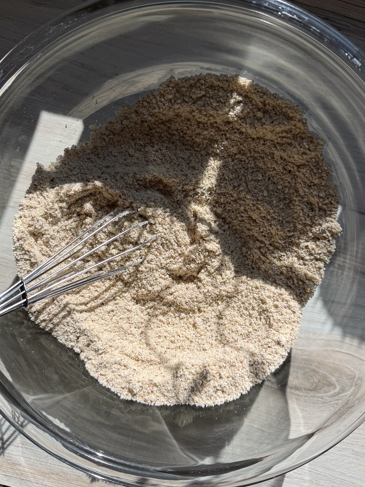 Whisked dry ingredients.