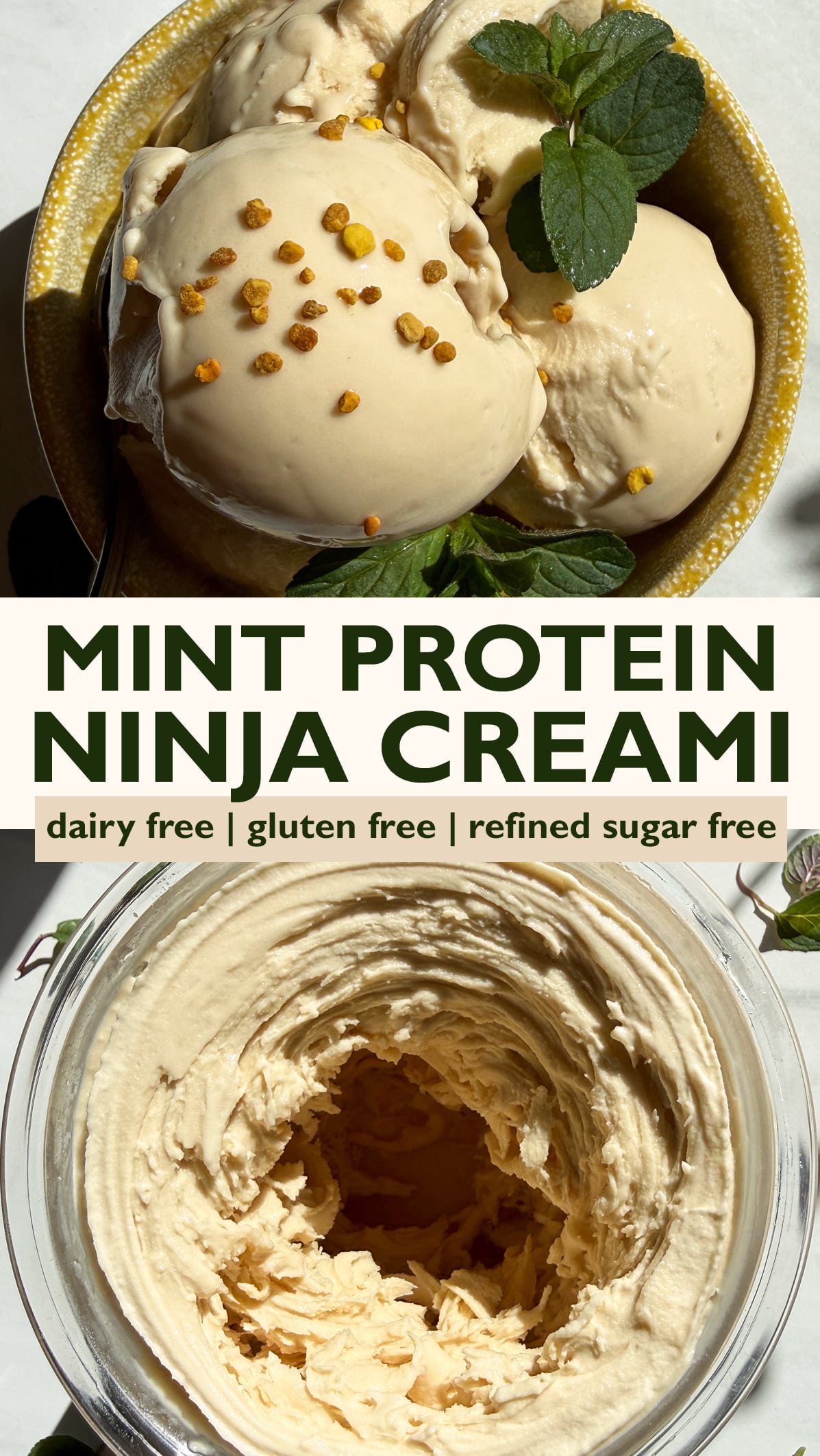 Pinterest image for mint protein Ninja Creami.