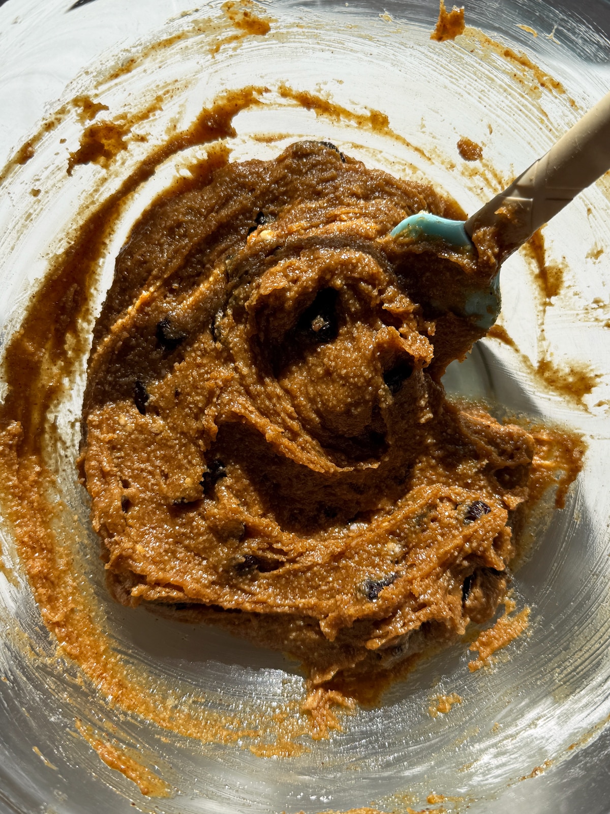 Cookie dough for cranberry orange cookies.
