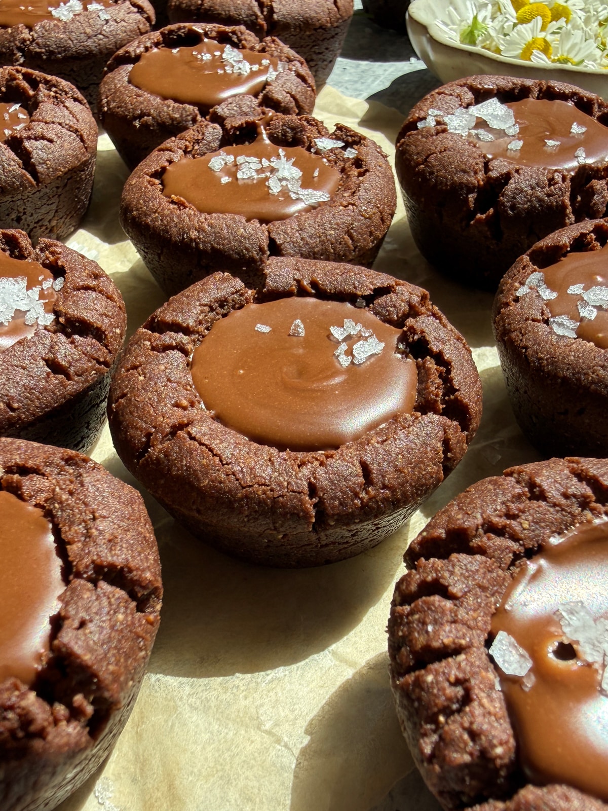 Close up of cookie cup.