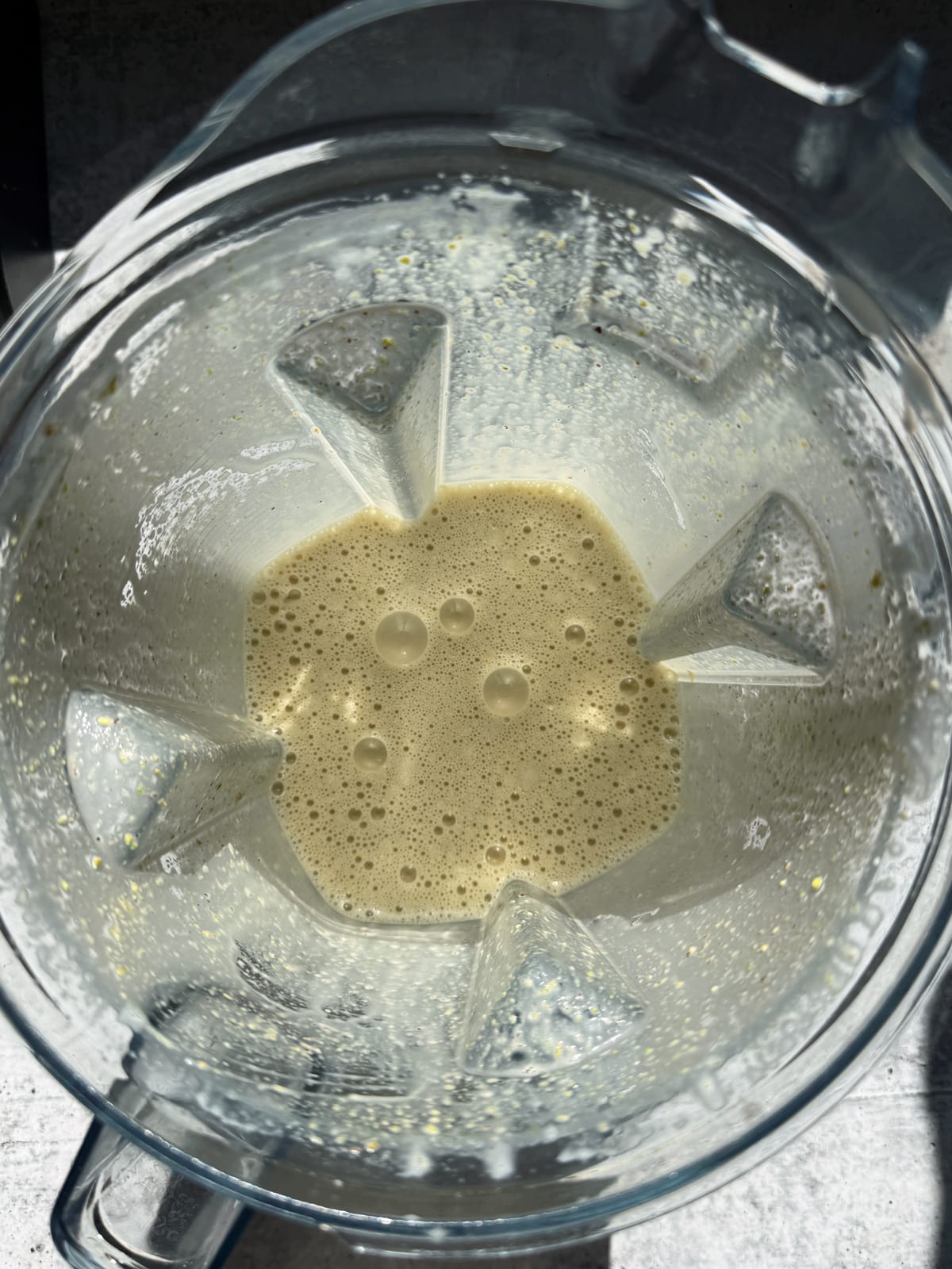 Ingredients in blender.