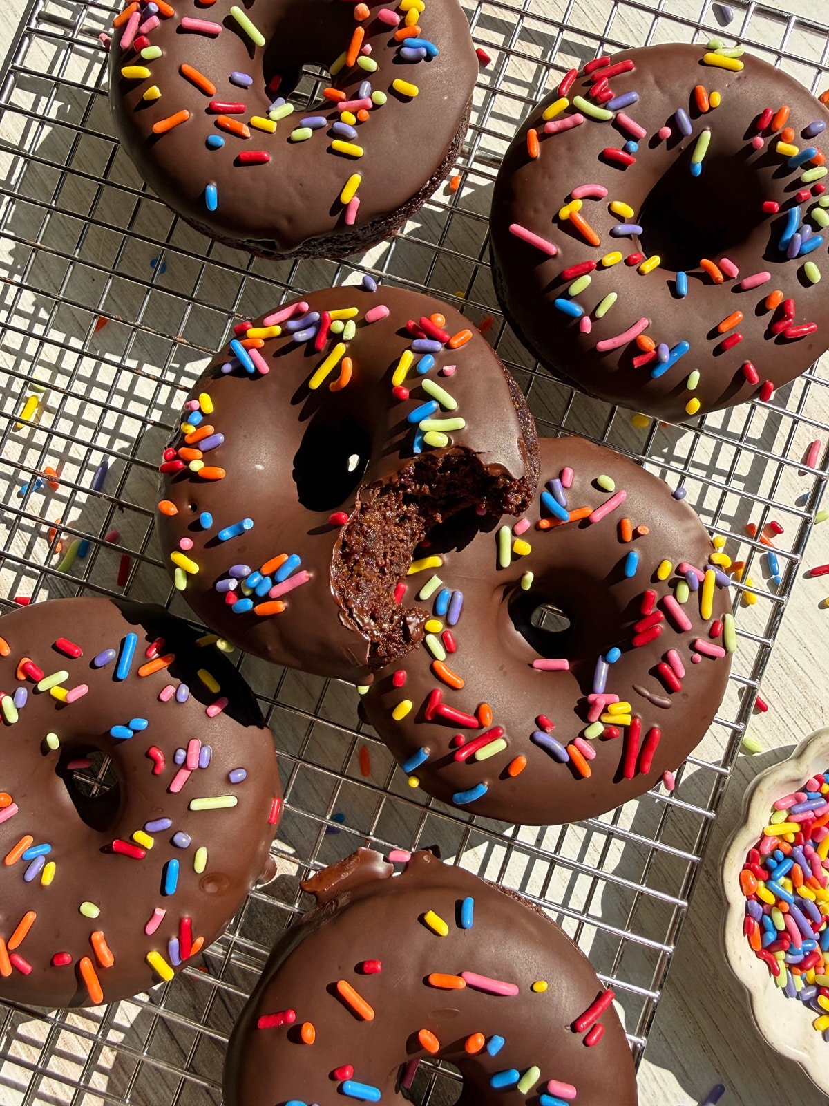 Paleo chocolate zucchini donuts.