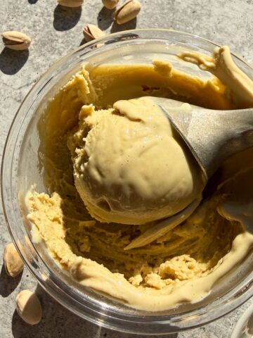 Scoop of ice cream.