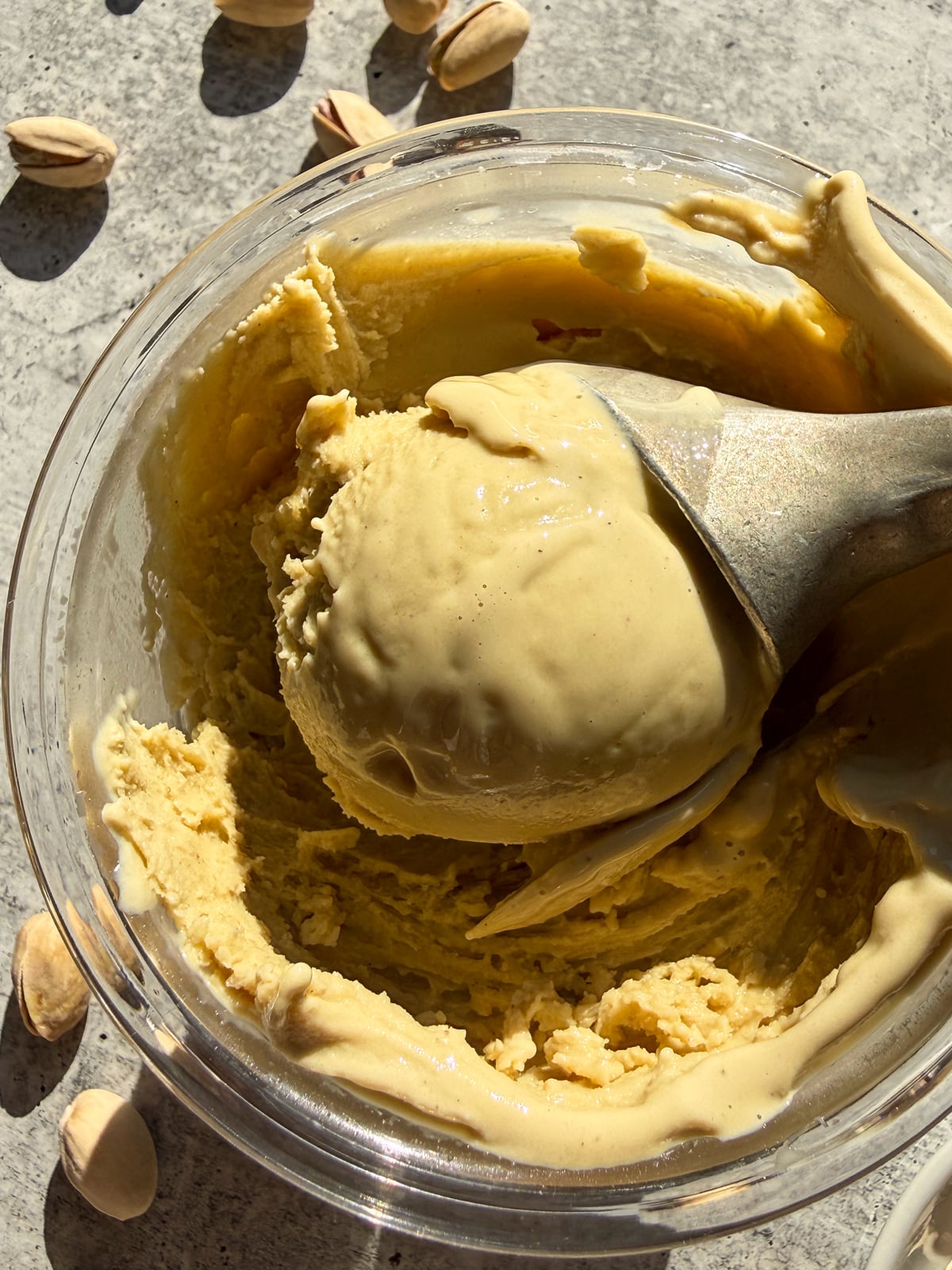 Scoop of ice cream.