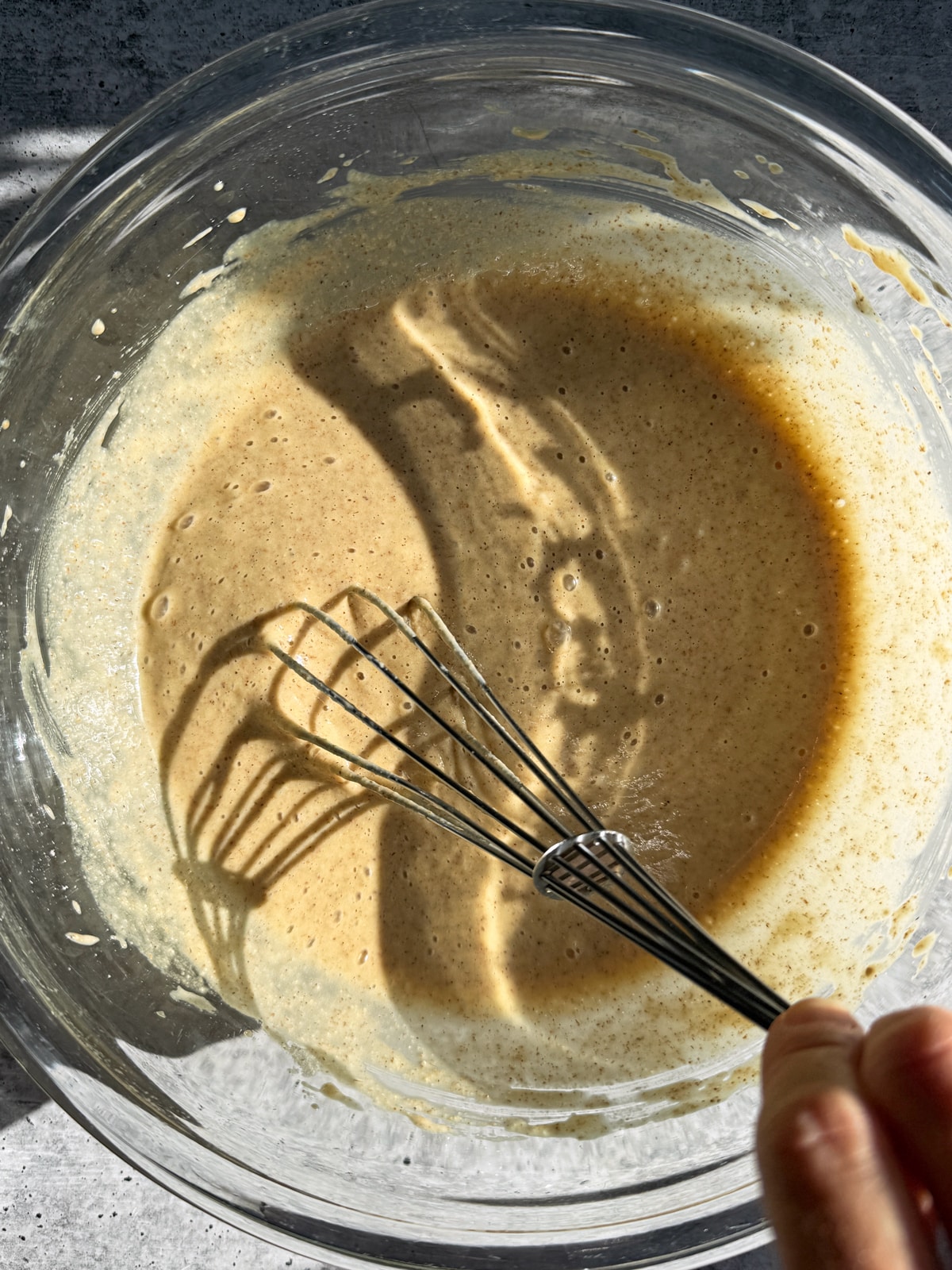 Batter for tigernut four waffles.