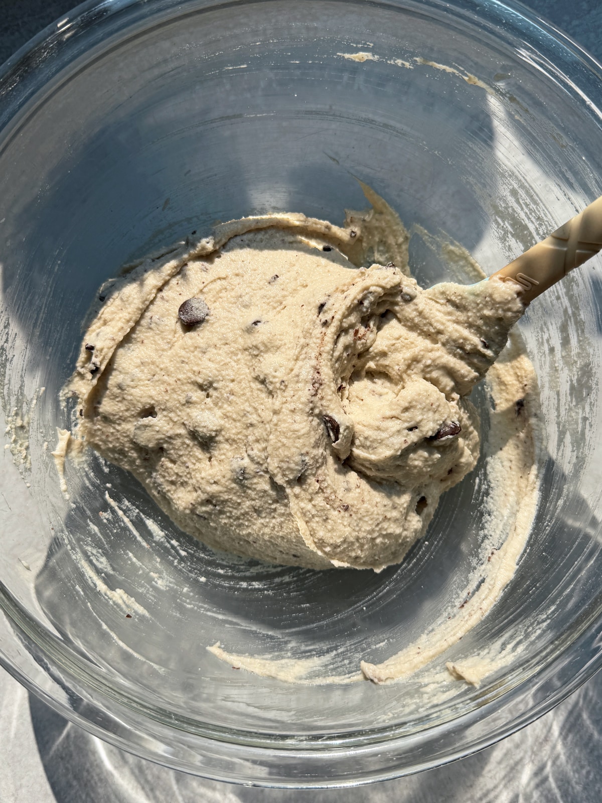 Batter in mixing bowl.