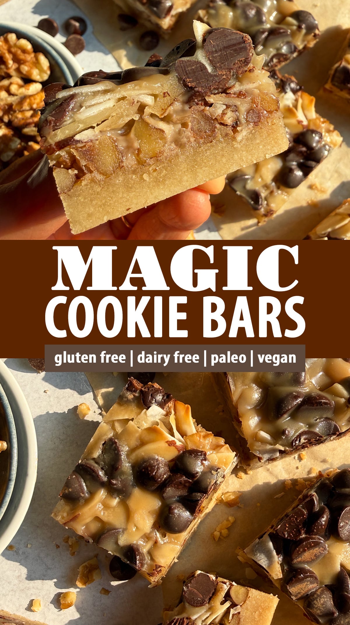 Pinterest image for magic cookie bars.