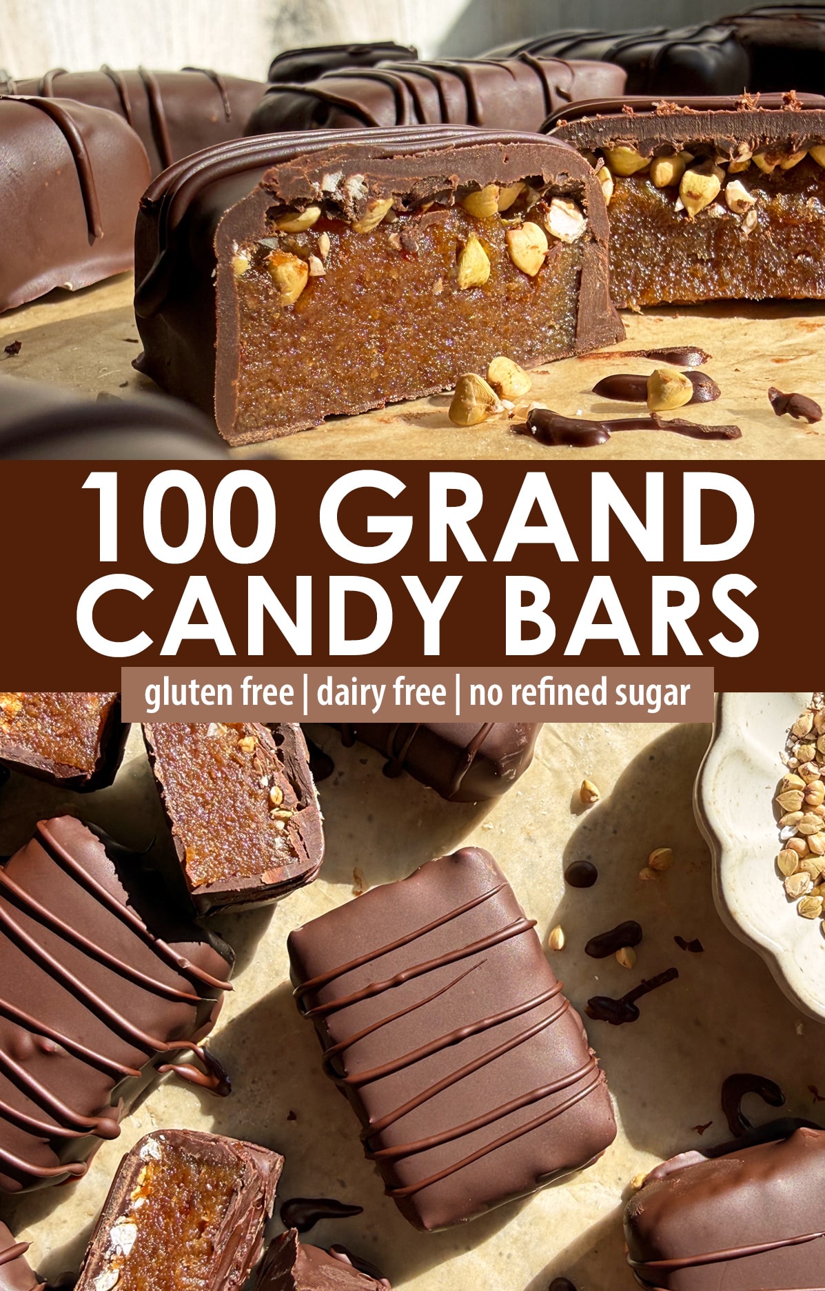 Pinterest image for 100 grand candy bars.
