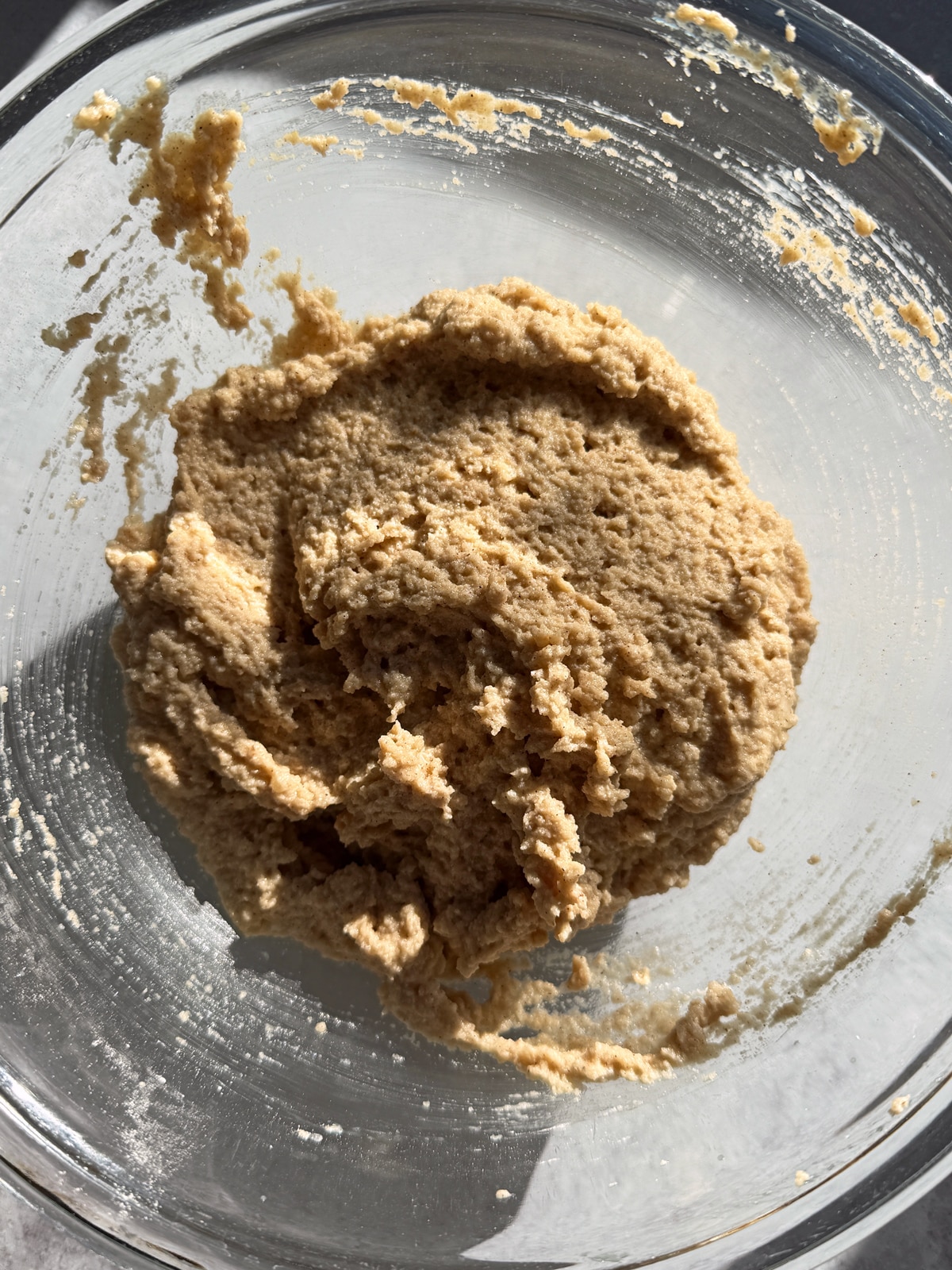 Batter in mixing bowl.