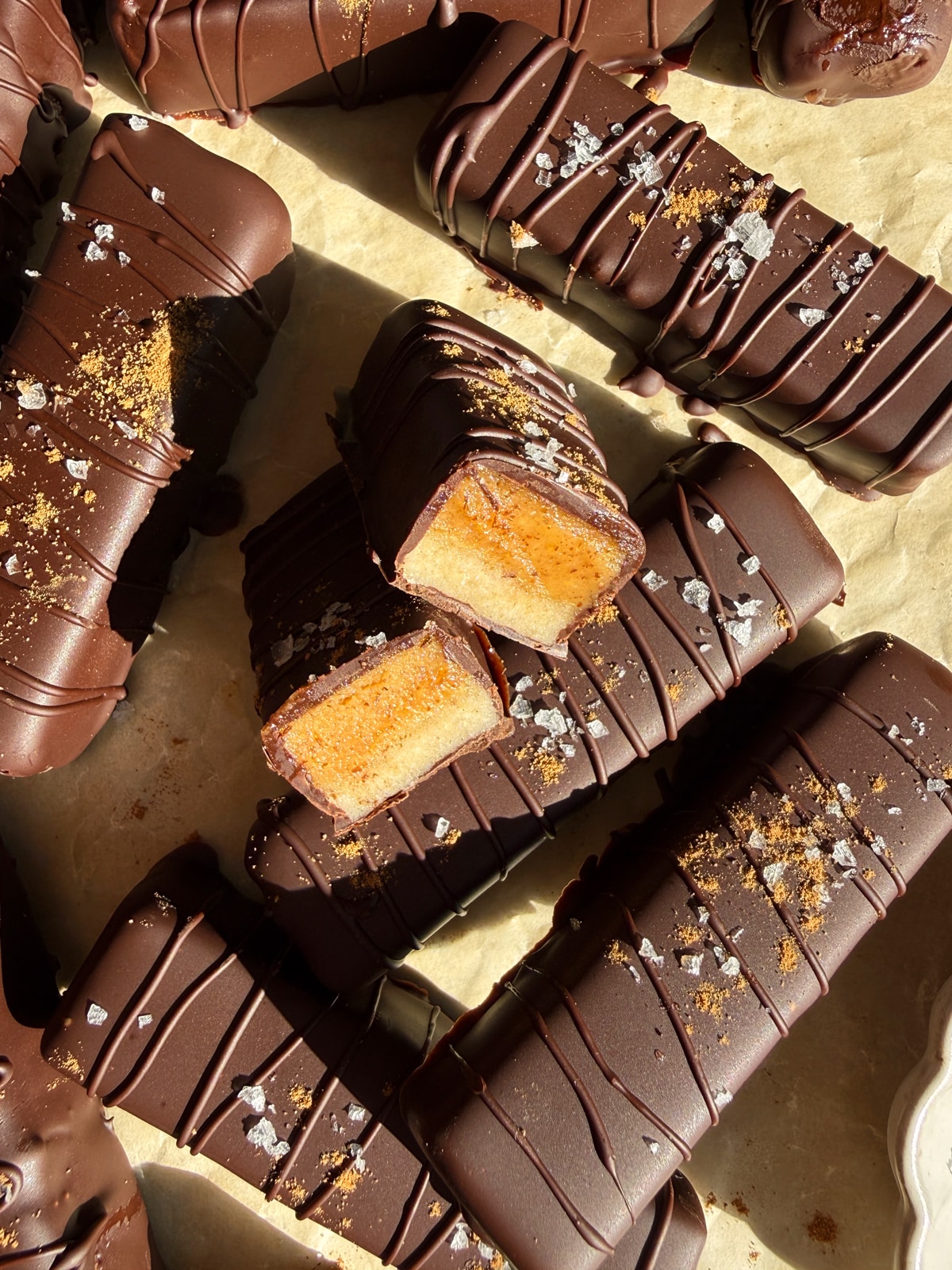 Homemade pumpkin twix bars.