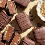 Top down view of candy bars.