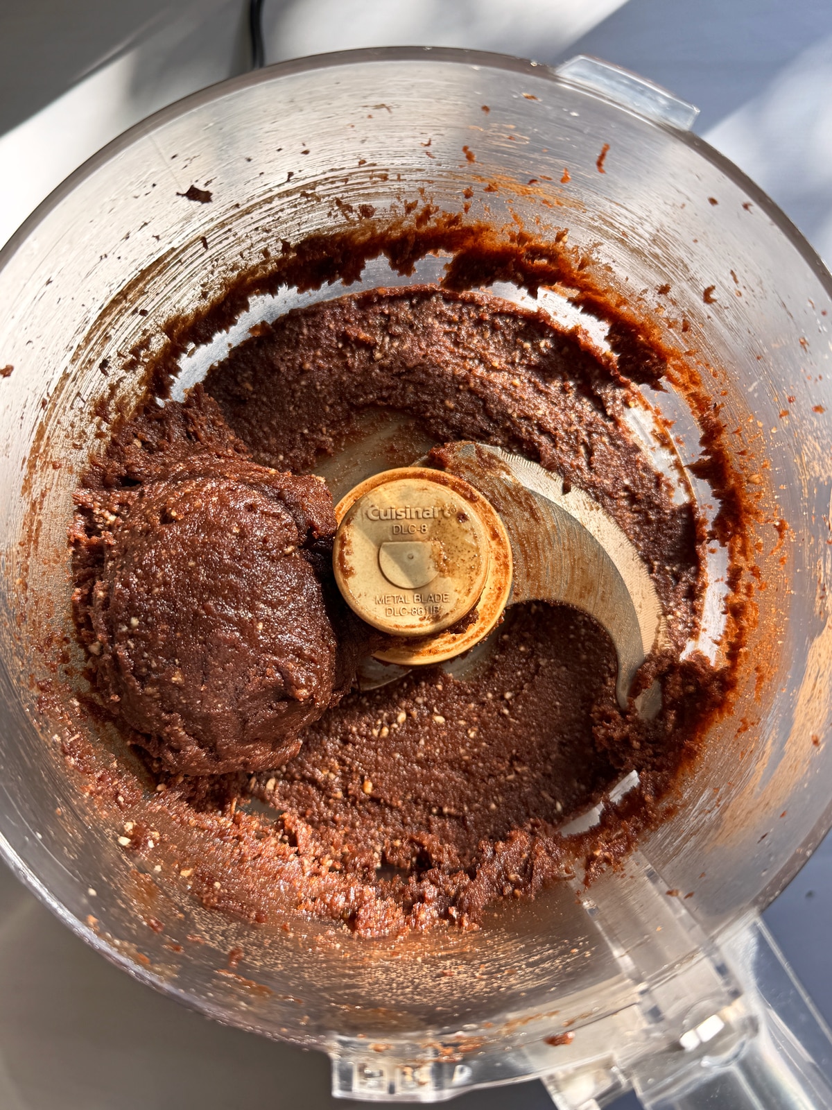 Filling in food processor.