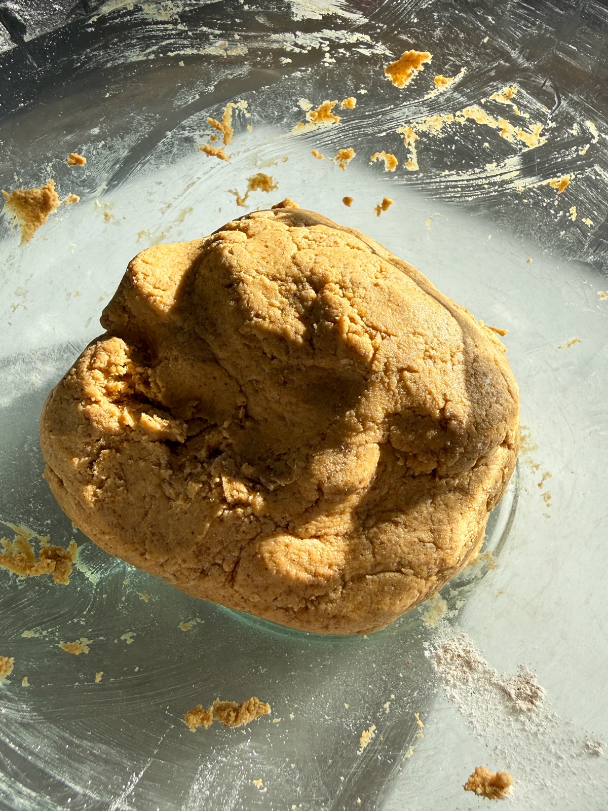 Dough for the pumpkin cinnamon rolls.