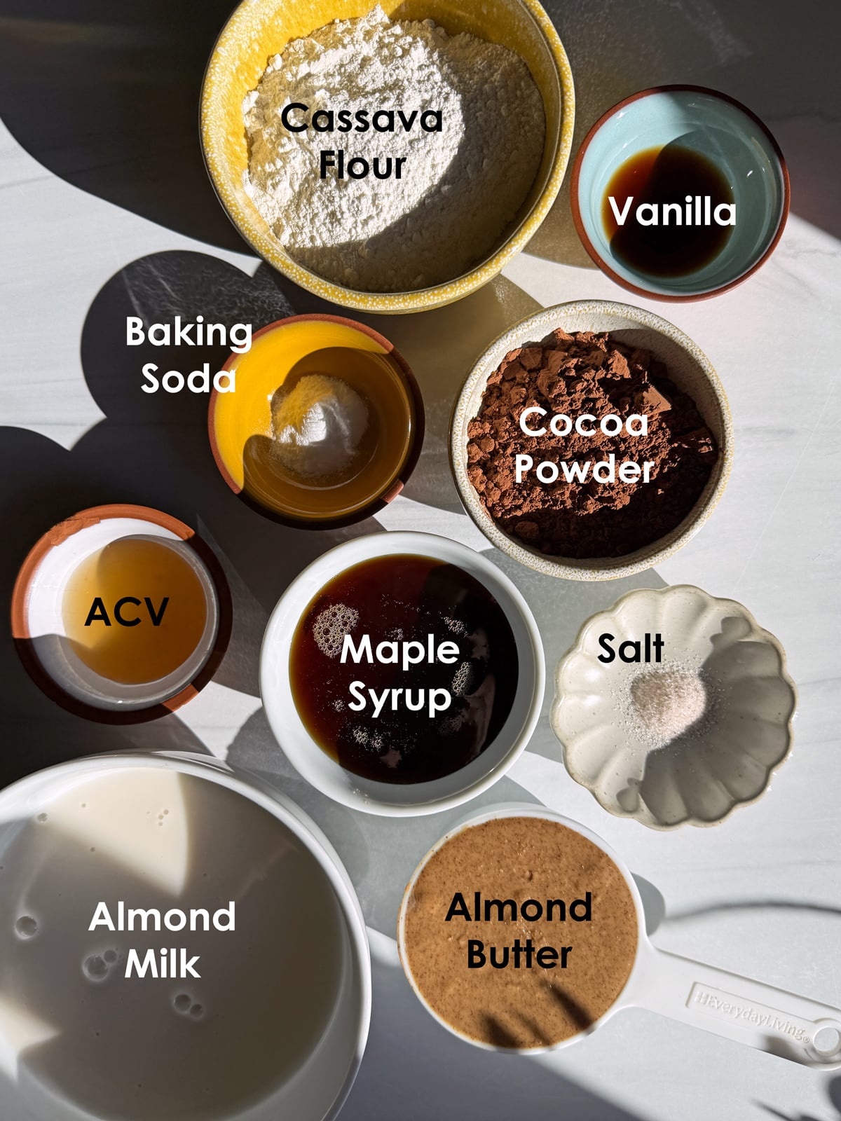 Ingredients for the cupcakes.