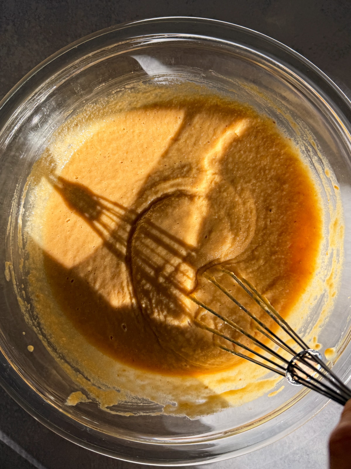 Batter for gluten free pumpkin cinnamon rolls.